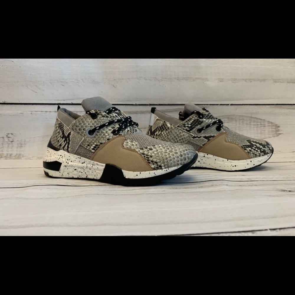 Snake print sneakers